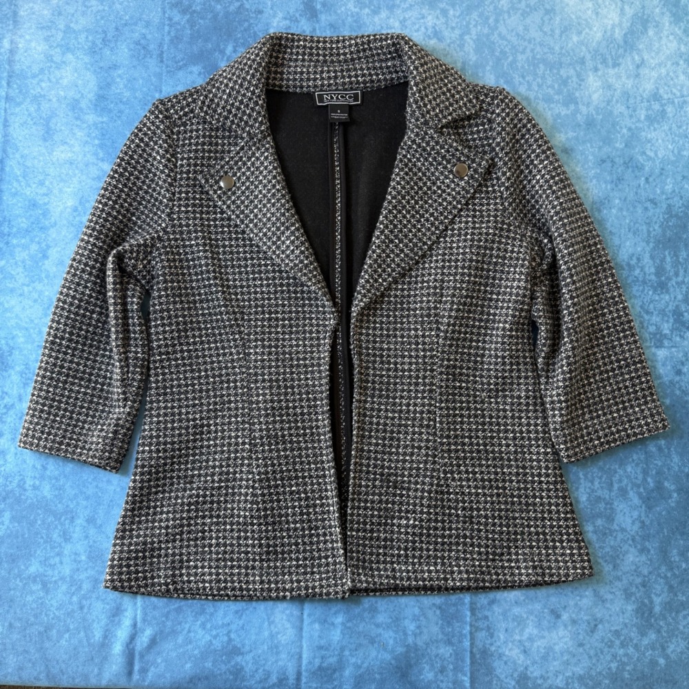 NYCC‎ New York Clothing Co Tweed Open Front Blazer Jacket Women's Small S